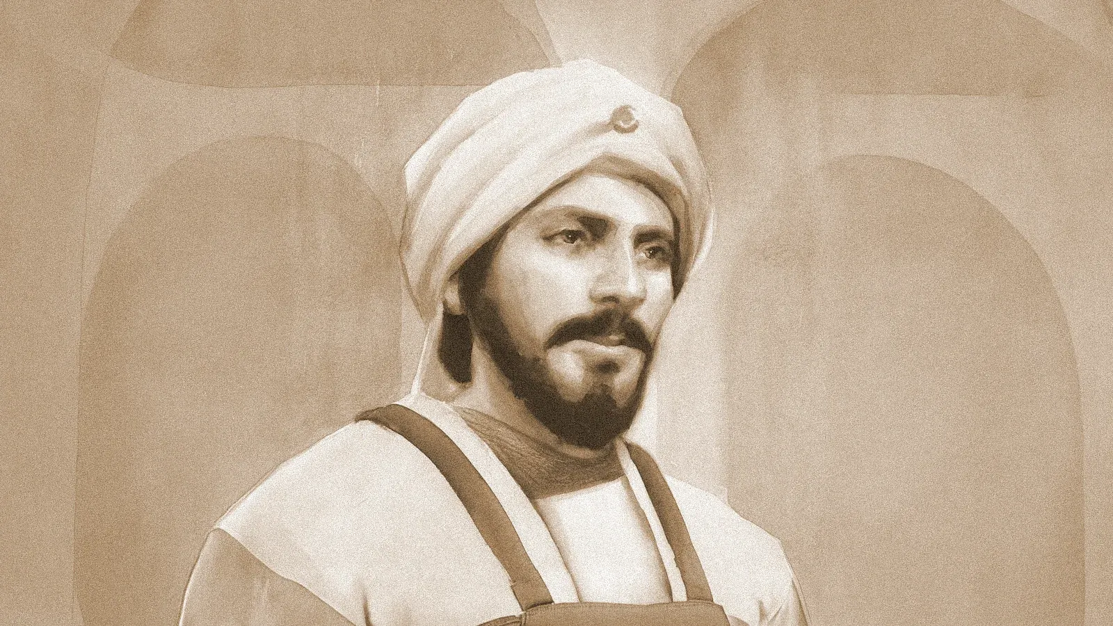 Portrait of Abu al-Qasim al-Zahrawi (Albucasis), Arab-Andalusian physician and surgeon, 10th century