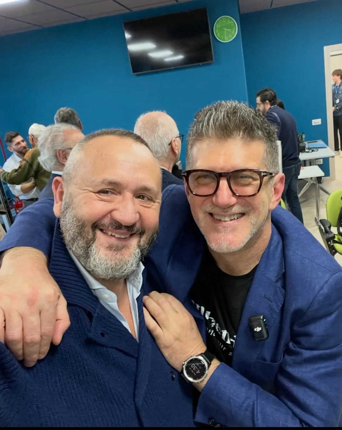 Con il collega Viganò durante il corso a Frosinone