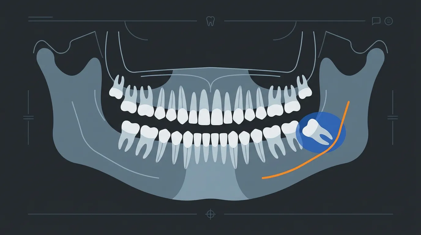Dente del giudizio incluso in mandibola: ortopantomografia e indicazioni chirurgiche