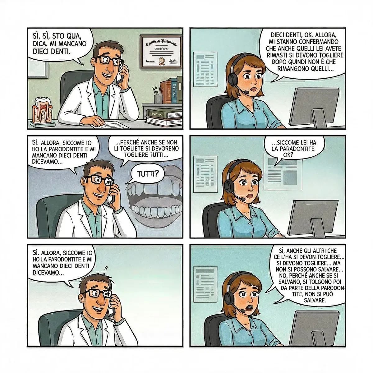 Memento mori dens: Cronaca di una telefonata a freddo