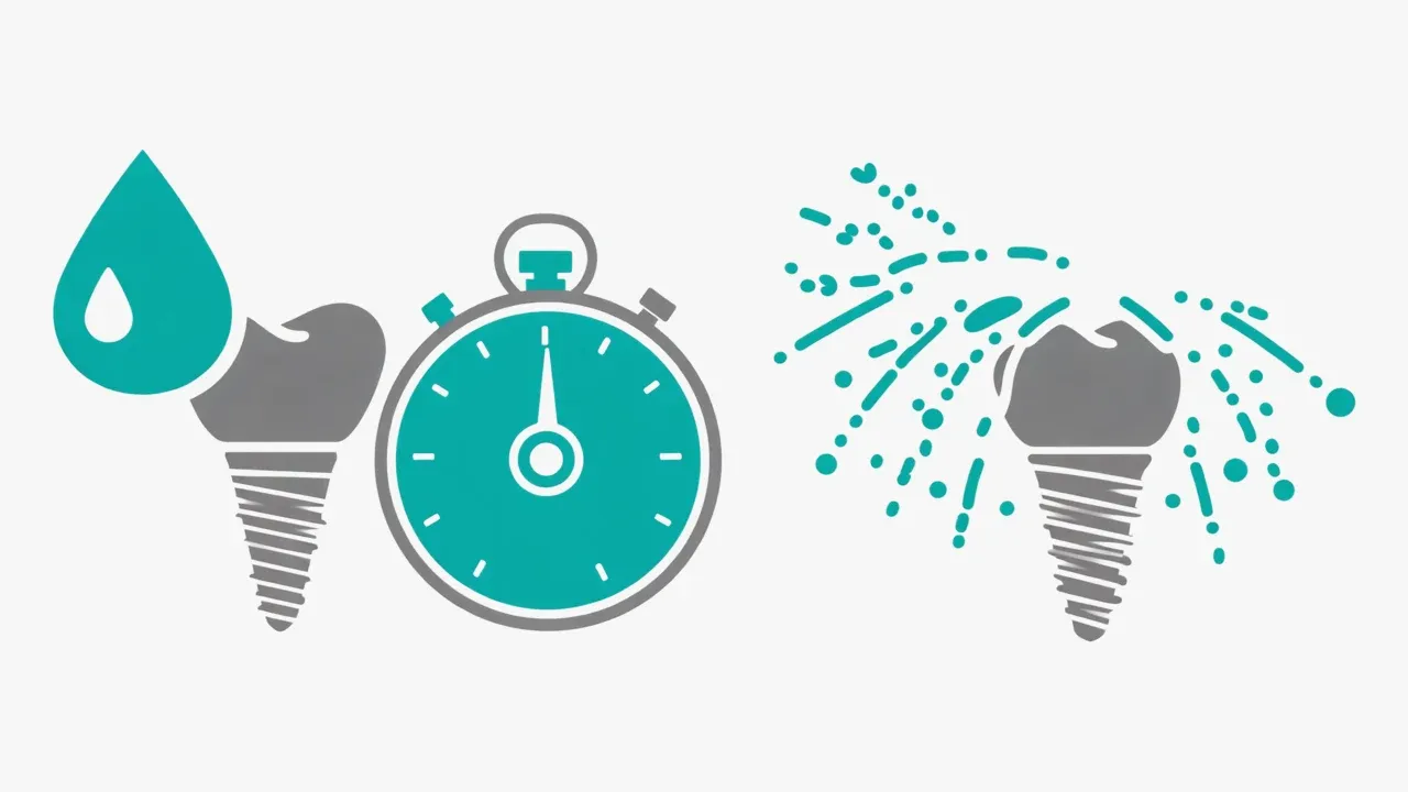 The two steps of the TST protocol: a ten-second gel application followed by air polishing with sodium bicarbonate