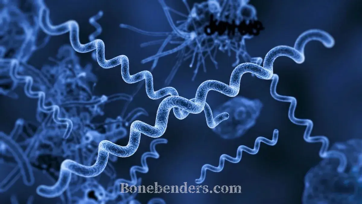 Treponema denticola, Socransky's red complex spirochete, with visible periplasmic flagella